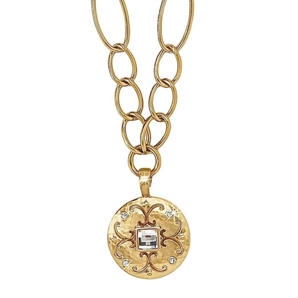 BRIGHTON Versailles Gold Saturn Reversible Necklace - Picture 1 of 5